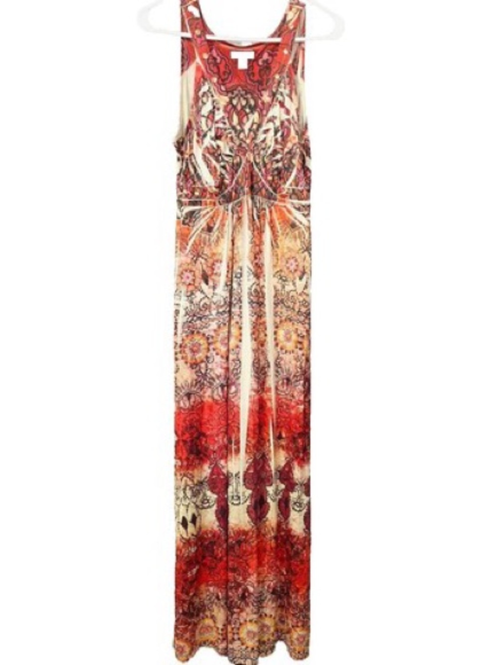 Boston Proper Studded Geometric Paisley Maxi Dress XS